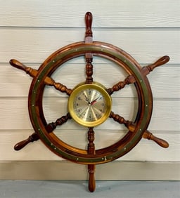 Nautical Ships Wheel Wall Clock