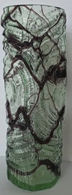 Vintage Handblown Brutalist Glass Vase