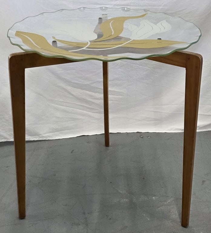 MCM Teak & Glass Accent Table (1 of 5)