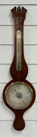 Vintage Inlaid Banjo Wall Barometer