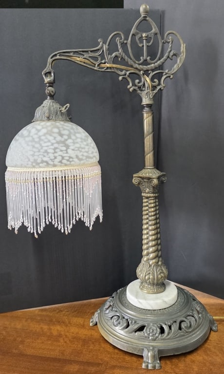 Stunning Antique Victorian Style Bridge Lamp (1 of 8)