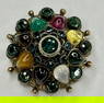 10k Thai Princess Gemstone Brooch/Pendant-17.8g TW