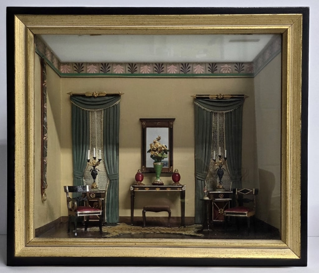 Vintage Lighted Victorian Room Shadow Box (1 of 7)