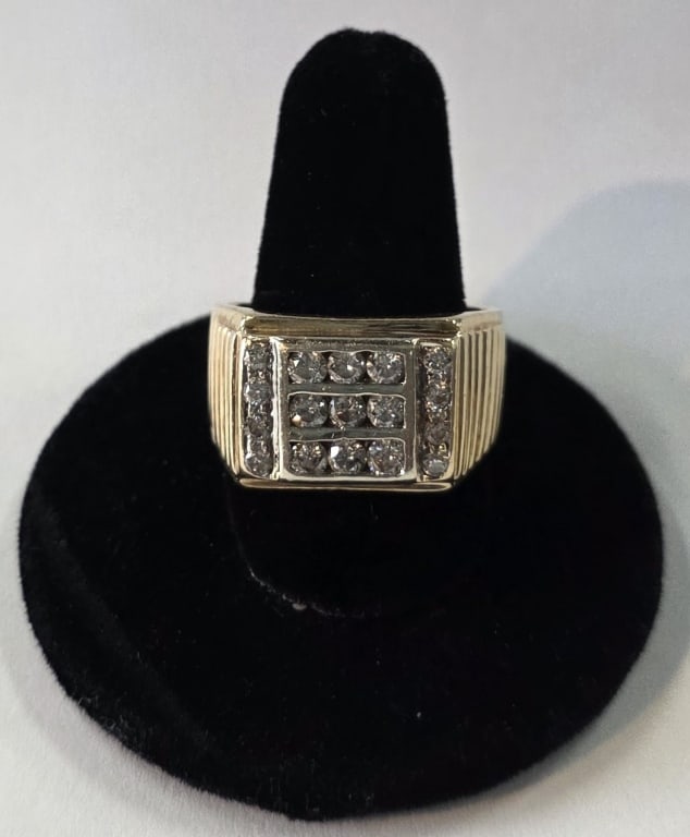 Men's 14k Diamond Ring - 14.7g TW (1 of 6)