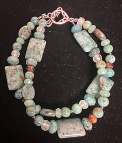 Barse Sterling and Multi-Stone Bracelet