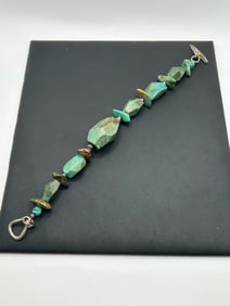 Barse Sterling Silver and Turquoise Chunky Bracelet