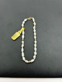 14K Gold and Freshwater Pearl Bracelet