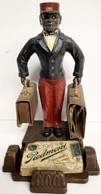 Vintage Black Americana Bellhop Smoking Station