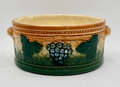 Antique McCoy Grape Trellis Casserole Bowl