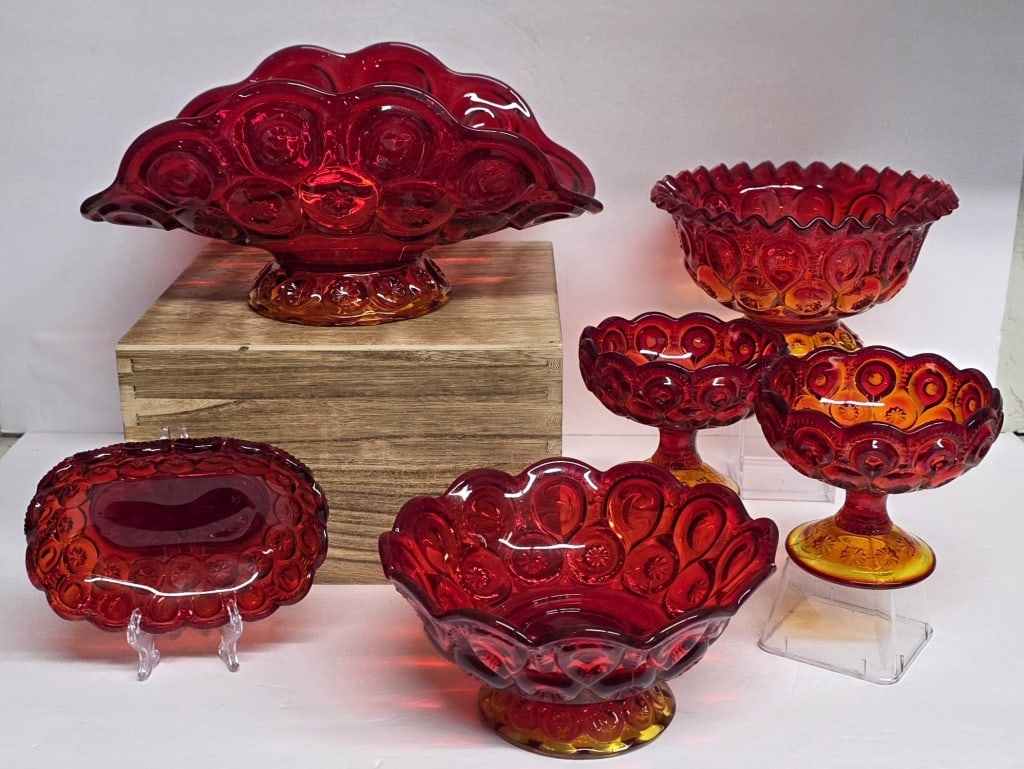 6pc Collection Vintage Amberina Glassware (1 of 20)