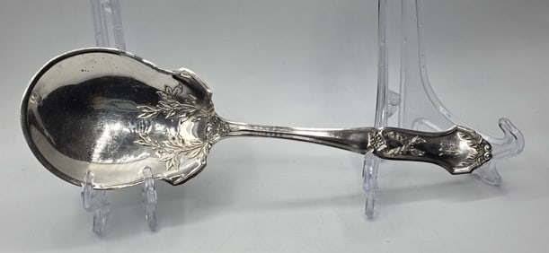 Beautiful Embossed Sterling Silver Spoon - 3.645oz