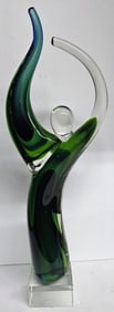 Murano Style Abstract Art Glass Sculpture