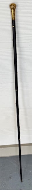 Vintage Ebony? Wood 14K Walking Stick (1 of 8)