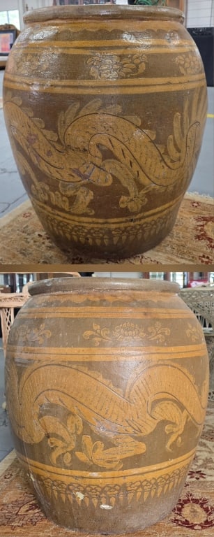 Pair of Large 28" Vintage Earthenware Jar Pots (1 of 6)