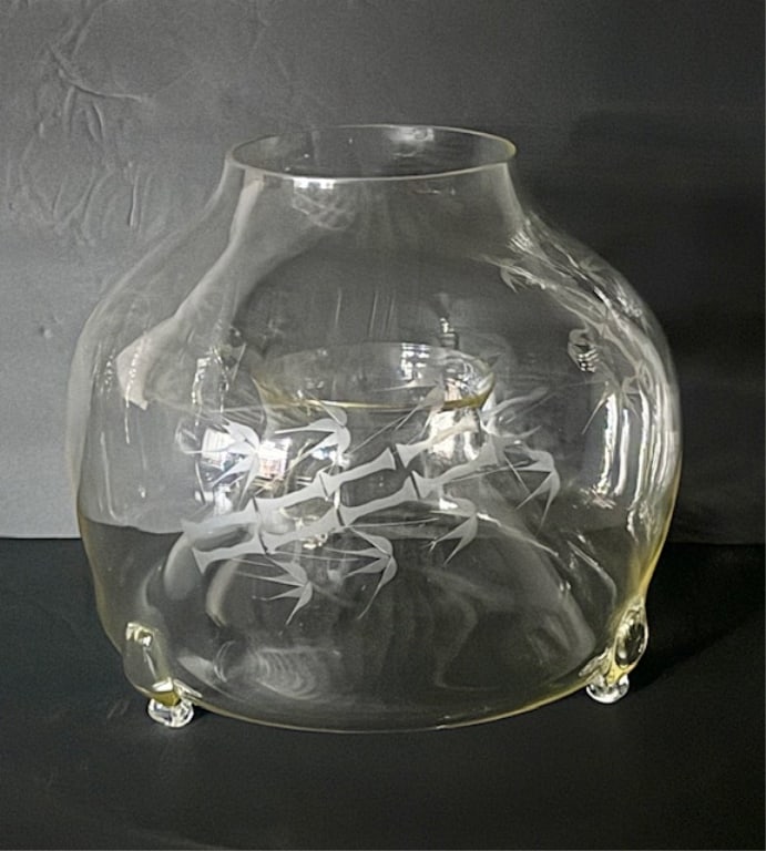 Antique Etched Glass Fly Trap (1 of 8)