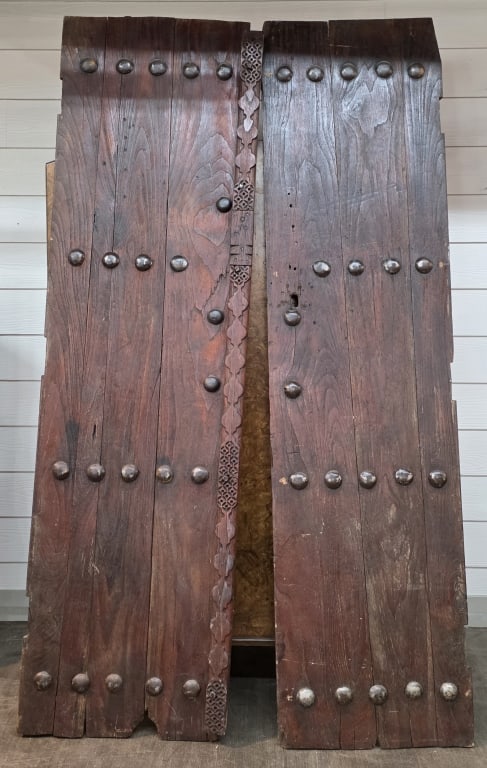 Pr. Antique Large Moroccan Style Wooden Doors (1 of 4)