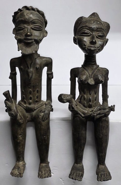 Pair of African Baule Bronze? Spirit Mates (1 of 7)