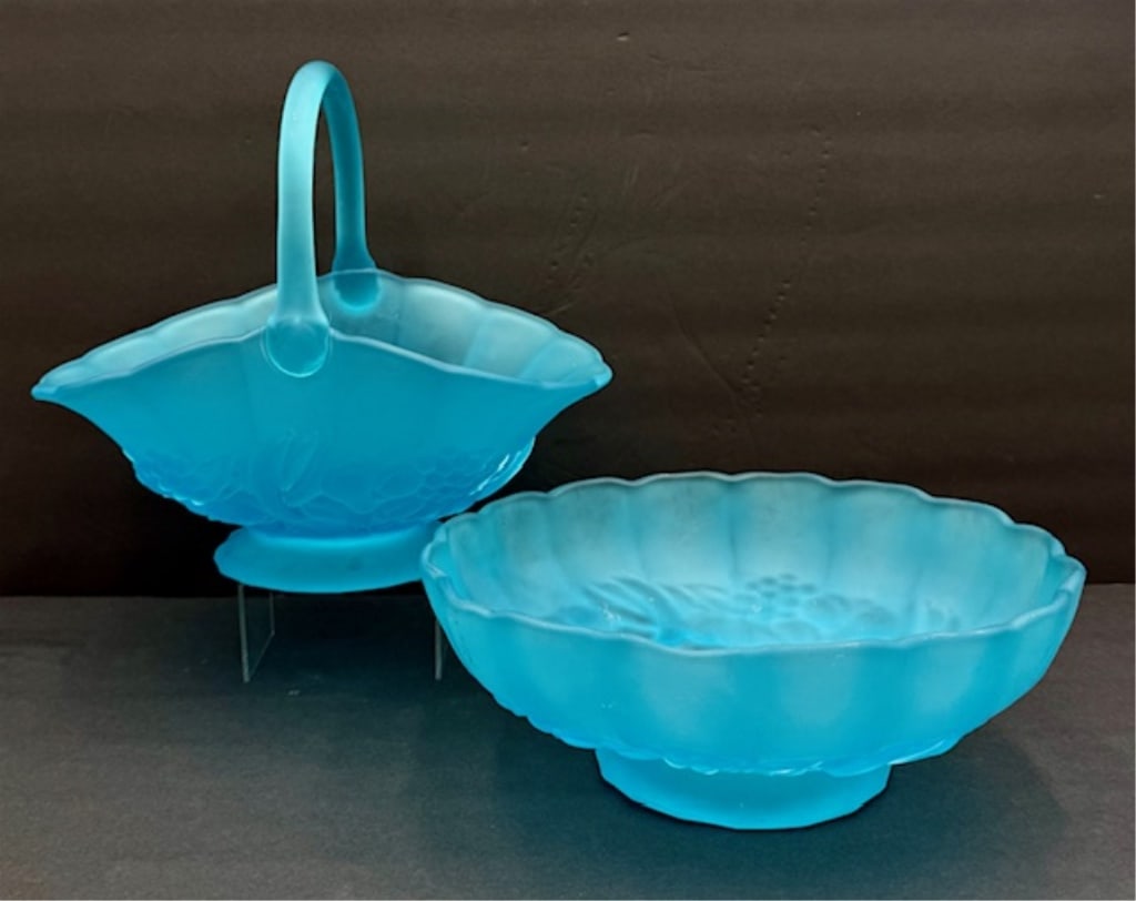 Vintage Tiffin U.S. Glass? Blue Satin Collectibles (1 of 17)