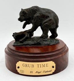 Hugh Trabandt "Grub Time" Bronze Sculpture