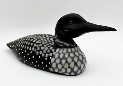 Handcrafted Wooden Loon Decoy