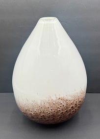 Hand Blown Tear Drop Shaped Art Glass Vase