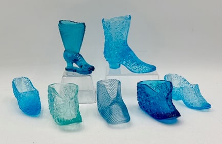 Assorted Art Glass Shoes & Boots