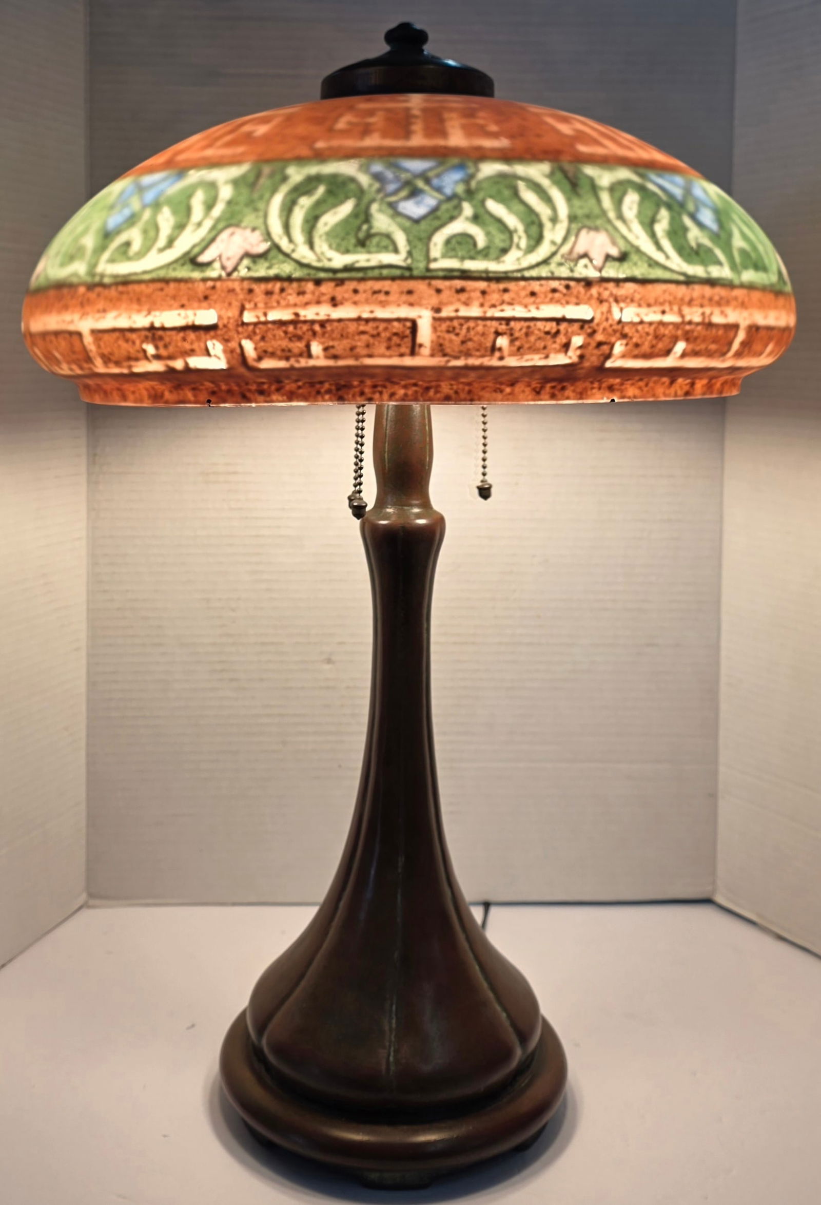 Antique Handel Reverse Painted Table Lamp (1 of 6)