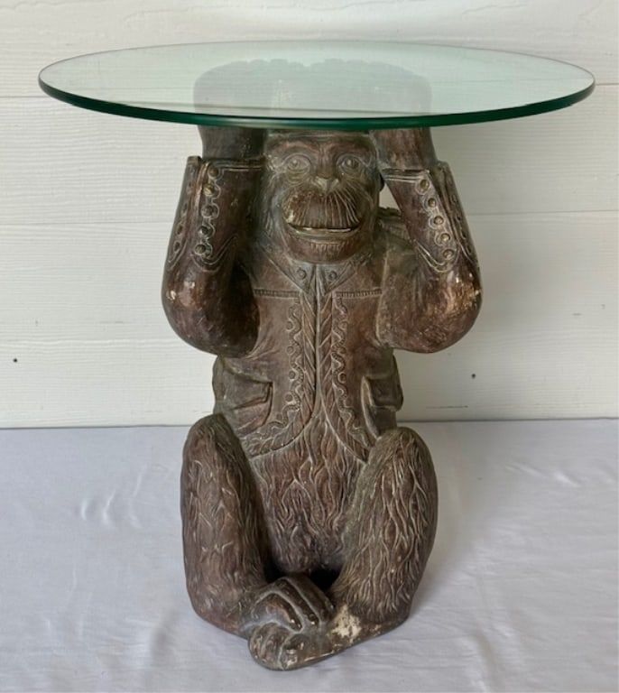 Glass Top Monkey Side Table (1 of 12)