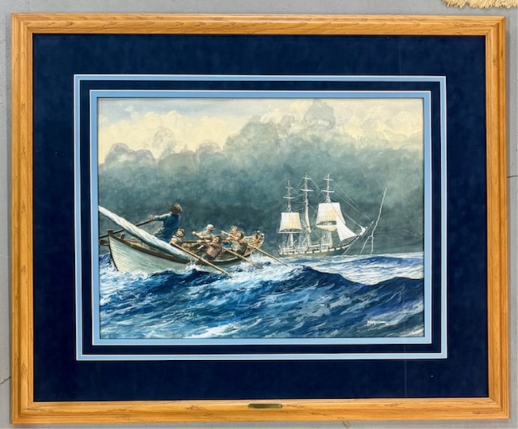 Framed Lou Bonamart "Free Ride" Print (1 of 6)