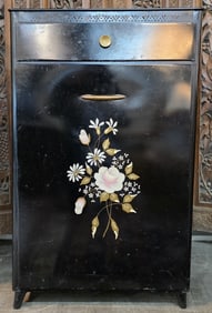 Vintage Detecto Black Metal Laundry Hamper