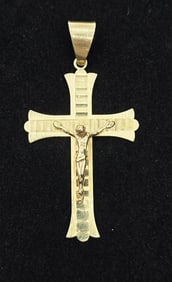 14k Crucifix Pendant - 7.05g