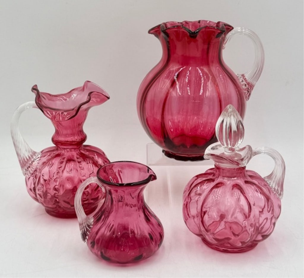 4pc Fenton Cranberry Glass Collectibles (1 of 20)