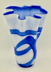 Beautiful Hand Blown Handkerchief Vase