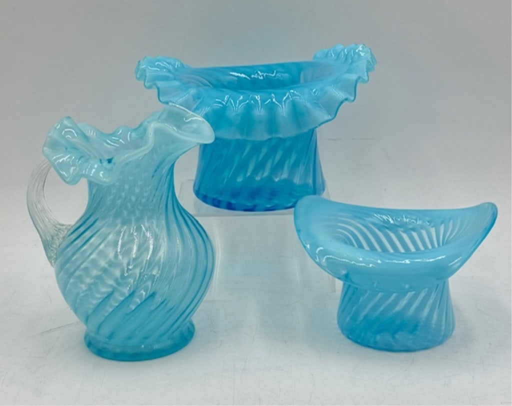 Fenton Blue Opalescent Glass Collectibles (1 of 12)
