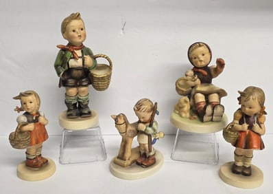 5 Vintage M.I. Hummel Porcelain Figurines