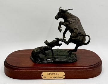 Hugh Trabandt "Spooked" Bronze Sculpture
