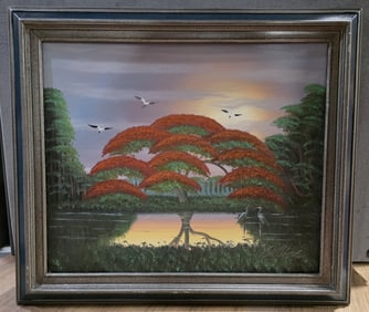 Signed Al Black Highwaymen Painting