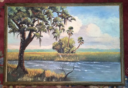 Highwaymen Hezekiah Baker Signed Painting