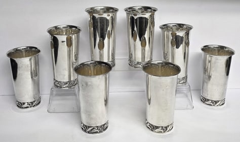 Sterling Silver Mint Julep Tumblers - 34.7oz TW