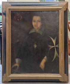 Antique Portrait of Knight Hospitaller of St. John