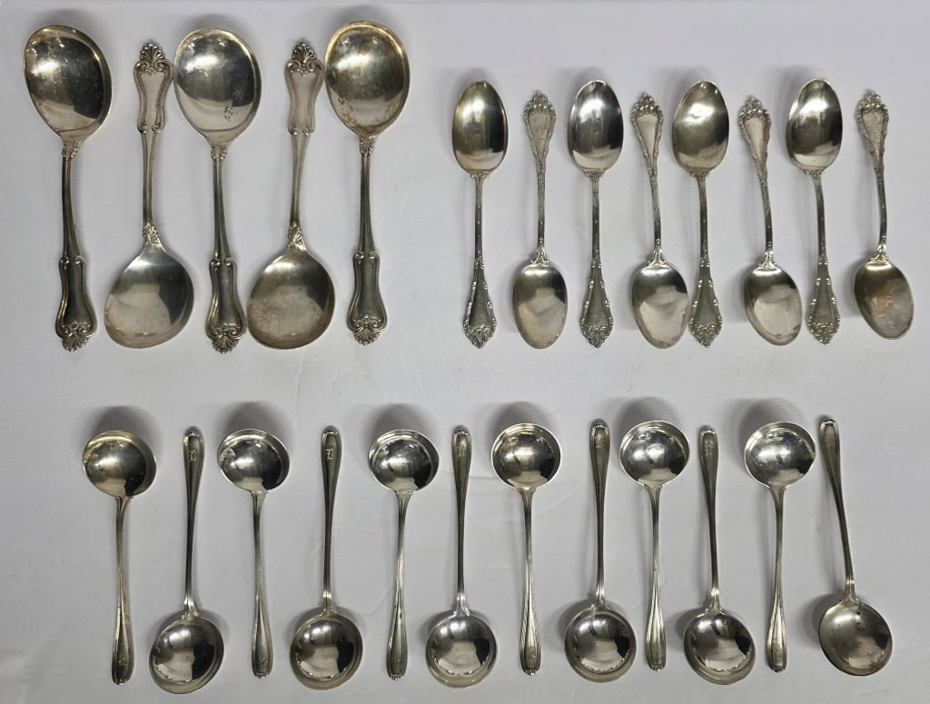 Assorted Vintage Sterling Silver Spoons - 20.7oz (1 of 8)