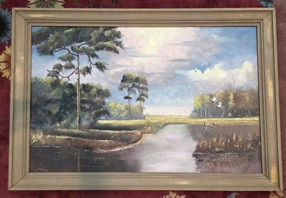 Org. Florida Highwaymen Hezekiah Baker Painting