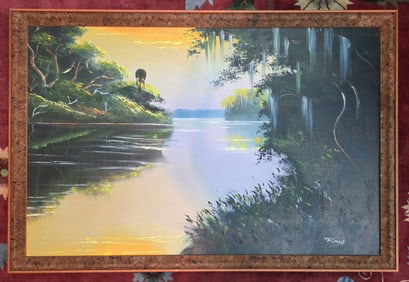 Signed Highwaymen Mary Ann Carroll Painting