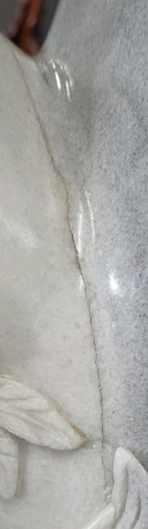 Stunning Solid Marble? Bald Eagles Sculpture - 6