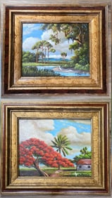 Pair Jimmy Stovall 2nd Gen. Highwaymen Paintings