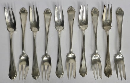 Vintage Sterling Silver Pastry Forks - 11.6oz TW