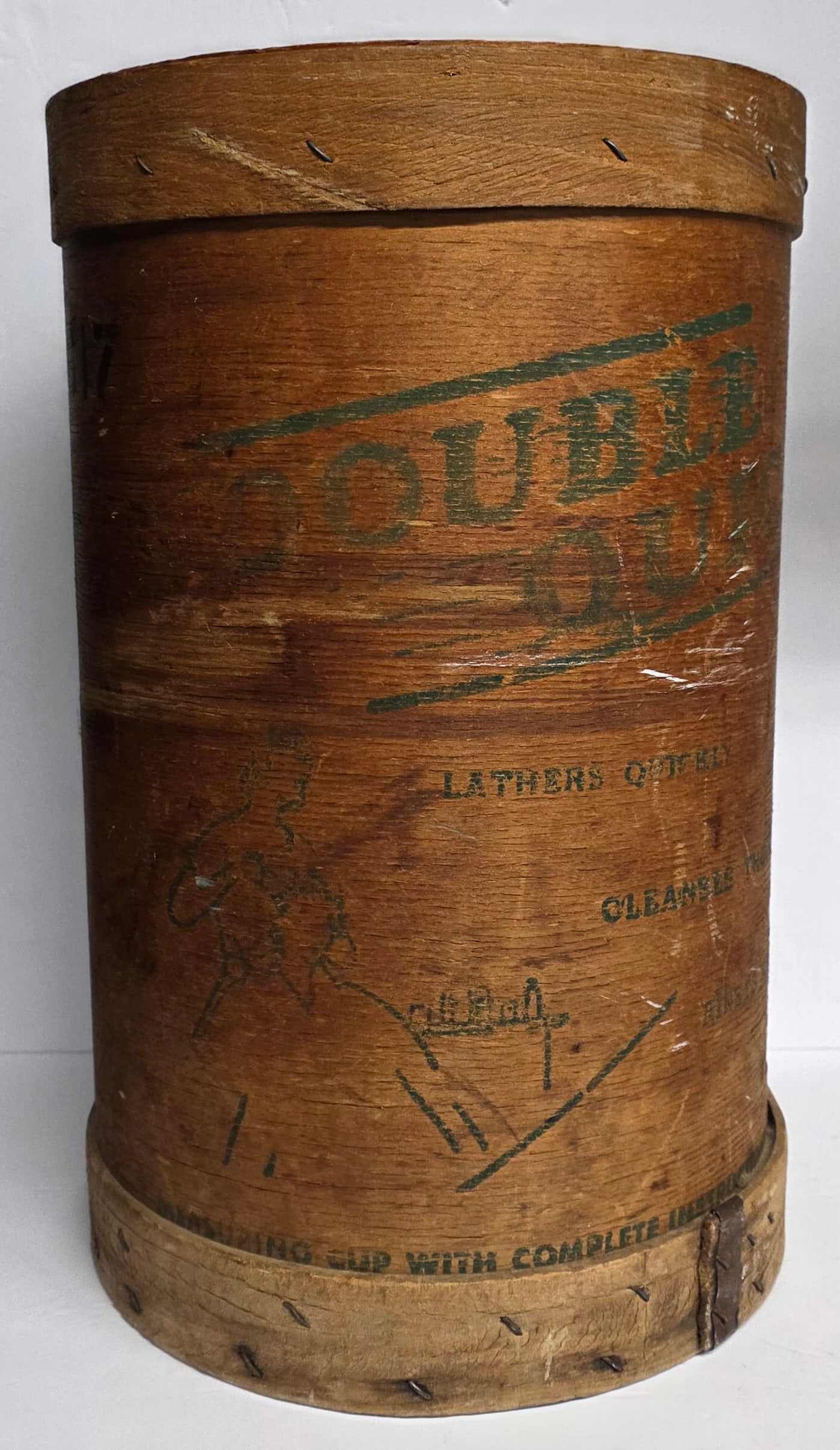 Antique Double Quick Cleanser Advertising Barrel (1 of 8)