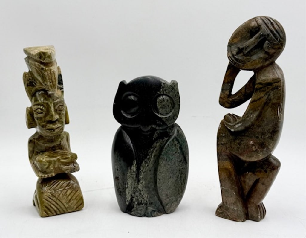 3 Hand Carved Stone Figures (1 of 13)