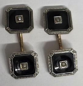 Pair Vintage 14k Men's Cufflinks - 7g TW