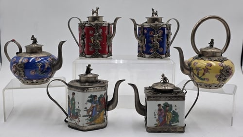 Collection of Small Asian Tea Pots